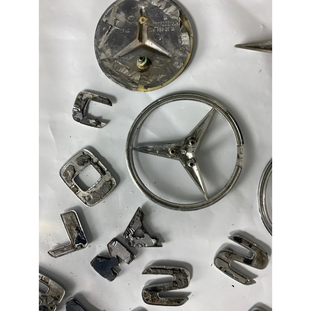 OEM Mercedes-Benz S-Class S550 4MATIC Chrome Emblems & Star Badges‎ Lot